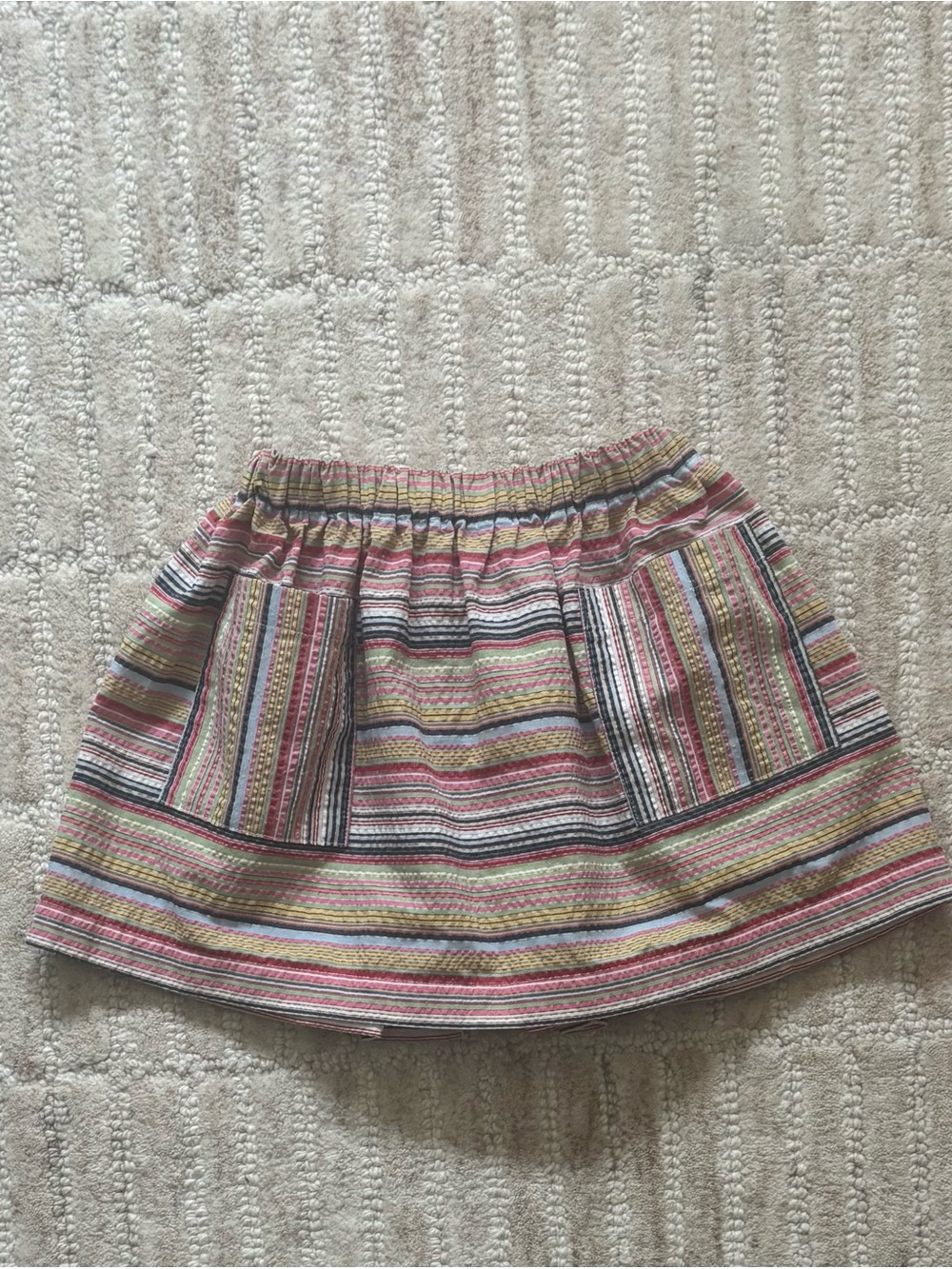 Sailor Rose Striped Multicolor Cotton Blend Skirt